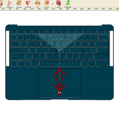 Software de cortador gráfico de vinil personalizado para máquina de fazer pele de laptop de corpo inteiro