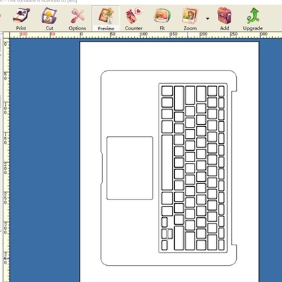 Máquina de fazer pele de laptop de corpo inteiro com gráficos de vinil impressora cortadora software personalizado