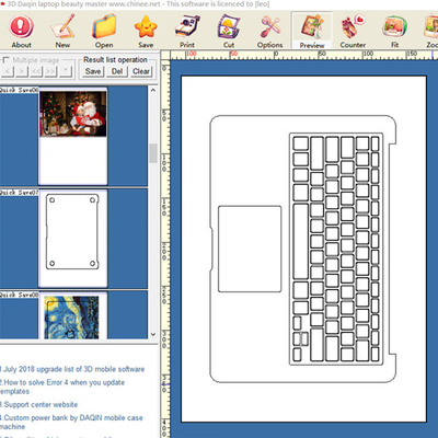 Máquina de criação de capa para laptop ODM Software de capa personalizada e plotter gráfico