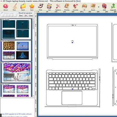 Smart DAQIN Laptop Skin Sticker Cutting Machine With Design Software Máquina de corte de adesivos para laptop