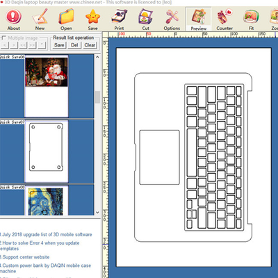 Máquina de criação de capa para laptop ODM Software de capa personalizada e plotter gráfico