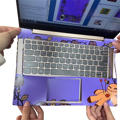 O portátil recondicionado máquina personalizado do cortador da pele do OEM do portátil descasca o projeto da etiqueta
