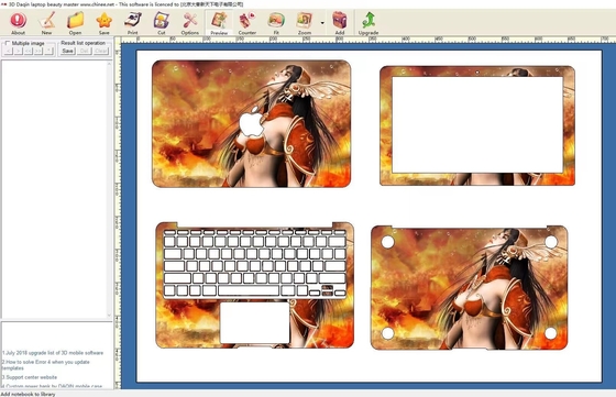 Daqin Laptop And PlayStation Skin Making Machine 3000 modelos e atualizações mensais para atualizações de software livre