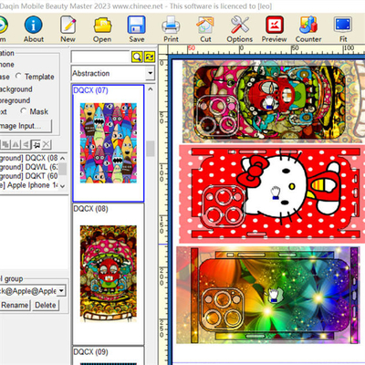 Programa A3 cortador de pele móvel Daqin fabricante de adesivos DIY adesivos