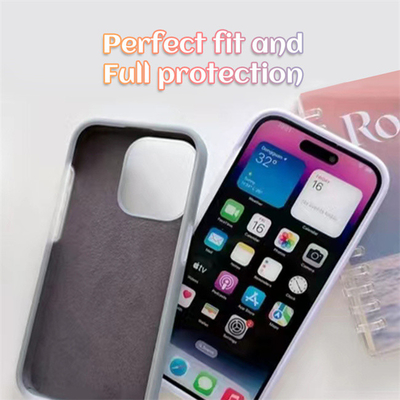 Tampa traseira Jelly Liquid Silicone Case do telefone celular à prova de choque móvel para Iphone PRO max 14/14PRO/14/13/13PRO