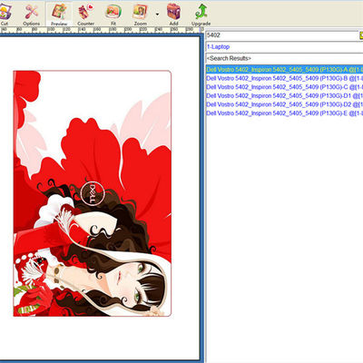 Máquina de fabricação de Laptop Skin com modelos de Laptop e sem limite de corte