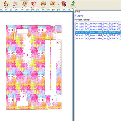 Máquina de fabricação de Laptop Skin com modelos de Laptop e sem limite de corte