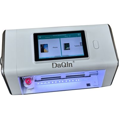 Máquina de corte automática para proteção de ecrãs e costas móveis